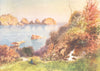 CHANNEL ISLANDS. Moulin Huet, Guernsey 1904 old antique vintage print picture