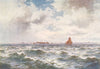 CHANNEL ISLANDS. Casquet Rocks and Lighthouse 1904 old antique print picture