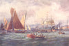 IRELAND. Leinster. The Port of Dublin. Sailing ship. Rowing boats. c1912 print