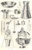 DAIRY APPLIANCES. Milk Plate Strainer scale. Butter Scoop Beater Mould 1912