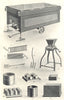 DAIRY APPLIANCES. Cheese vat & moulds. Curd Knives Breaker Rake Mill 1912