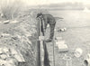 FARM DRAINAGE. Placing tile with tile-Hook 1912 old antique print picture