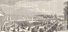 18TH CENTURY FRANCE. The Grand Trianon, Versailles; after Rigaud 1876 print