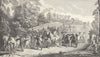 18TH CENTURY FRANCE. Infantry on the March; after Watteau 1876 old print