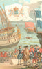 18C FRANCE FLAGS. Royal, Galley & Merchant Navy flags. Chromolithograph 1876