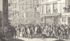 18TH CENTURY FRANCE. Paris. The Rue de Quincampoix in 1718 1876 old print