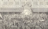 18C FRANCE. Bas-Rhin. Distributing food in Strasbourg in 1744 1876 old print