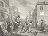 18TH CENTURY FRANCE. A Painter removing; after Jeaurat 1876 old antique print