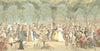 18TH CENTURY FRANCE. Paris. The Palais Royal Garden. Chromolithograph 1876