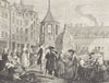 18TH CENTURY FRANCE. Paris. The Marche des Innocents; after Jeaurat 1876 print