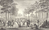 18C FRANCE. The Walk upon the Ramparts of Paris; after St. Aubin 1876 print