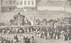 18TH CENTURY FRANCE. The Royal State Carriages in 1783 after Moreau 1876 print