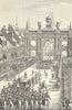 18C FRANCE. Bas-Rhin. Entry of King Louis XV into Strasbourg in 1744 1876