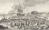 18C FRANCE. Charente-Maritime. The Port of Rochefort; after Vernet 1876 print