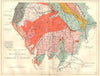 LAKE DISTRICT. Westmoreland Cumberland Lancashire. Geological. STANFORD 1880 map
