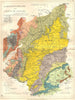 GLOUCESTERSHIRE AND NORTH WILTSHIRE. Geological map. STANFORD 1880 old