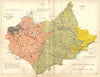 LEICESTERSHIRE AND RUTLANDSHIRE. Geological map. STANFORD 1880 old antique