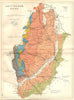 NOTTINGHAMSHIRE. Geological map. STANFORD 1880 old antique plan chart