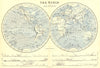 WORLD. The World in Hemispheres. Sections across each continent. BUTLER 1888 map