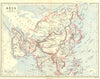 ASIA. with Annam French Cochinchina Tonquin Burmese Shan States. BUTLER 1888 map