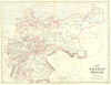 GERMAN EMPIRE. Shows Prussian/German states inc Alsace Lorraine. BUTLER 1888 map
