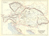 AUSTRIA-HUNGARIAN EMPIRE. Bohemia Galicia Dalmatia Transylvania. BUTLER 1888 map