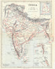BRITISH INDIA. inc. Malaya (Straits Settlements. Penang &c) . BUTLER 1888 map