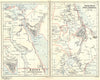 EGYPT & SUDAN.Nubia Darfur Kurdufan Sinai.Suez Isthmus pre-canal.BUTLER 1888 map