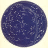 STAR MAP IV. The Night Sky. March-April. Astronomy. PROCTOR 1884 old