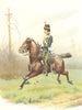 BRITISH ARMY UNIFORMS. 10th (Prince Wale's Royal) Hussars. Rgt 1890 old print