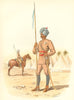 BRITISH INDIAN ARMY UNIFORMS. The 13th Bengal Lancers Regiment 1890 old print