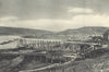 CHILE. Lebu. Puerto carbonero con el pueblo al fondo. Coal port 1932 old print