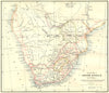 SOUTH AFRICA. Comparative distances from Cape Town/London. Turner. RGS 1881 map