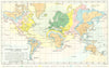 WORLD. Isochronic travel map showing days travel from London. Galton. RGS 1881