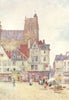 SOMME. Abbeville. Street market 1907 old antique vintage print picture