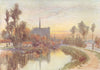 SOMME. Evening on the Somme at Amiens. Boats 1907 old antique print picture