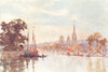 SEINE-MARITIME. Rouen–from the River. Boats 1907 old antique print picture
