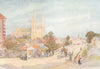 EURE-ET-LOIR. Chartres from the North. Horse & Cart. Figures 1907 old print