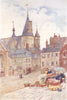 NIÈVRE. The Hôtel-de-Ville. Nevers. Flower stall 1907 old antique print