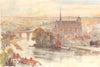 VIENNE. Poitiers. River. Bridge. Cathedral 1907 old antique print picture