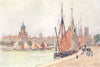 CHARENTE-MARITIME. The Harbour of La Rochelle. Sailing boats 1907 old print
