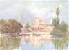 YONNE. St. Germain. Auxerre. Boats. River 1907 old antique print picture