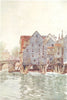 SEINE-ET-MARNE. The Old Mills at Meaux 1907 antique vintage print picture