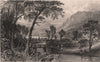 LAKE DISTRICT. Rydal Water, near Ivy cottage, Westmoreland. Cumbria. ALLOM 1839