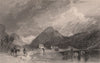 LAKE DISTRICT. Thirlmere bridge, looking North, Cumberland. Cumbria. ALLOM 1839