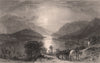 LAKE DISTRICT. Thirlmere & Helvellen &c. from Raven Crag. Cumbria. ALLOM 1839