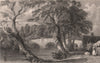 LAKE DISTRICT. Eamont Bridge, from the Westmoreland Side. Cumbria. ALLOM 1839