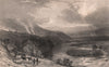 COUNTY DURHAM. Teesdale, near Winch Bridge. ALLOM 1839 old antique print