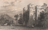 NORTHUMBERLAND. Alnwick Abbey. ALLOM 1839 old antique vintage print picture