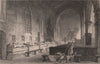 COUNTY DURHAM. Aisle of the Tombs, Chester-le-Street church. ALLOM 1839 print